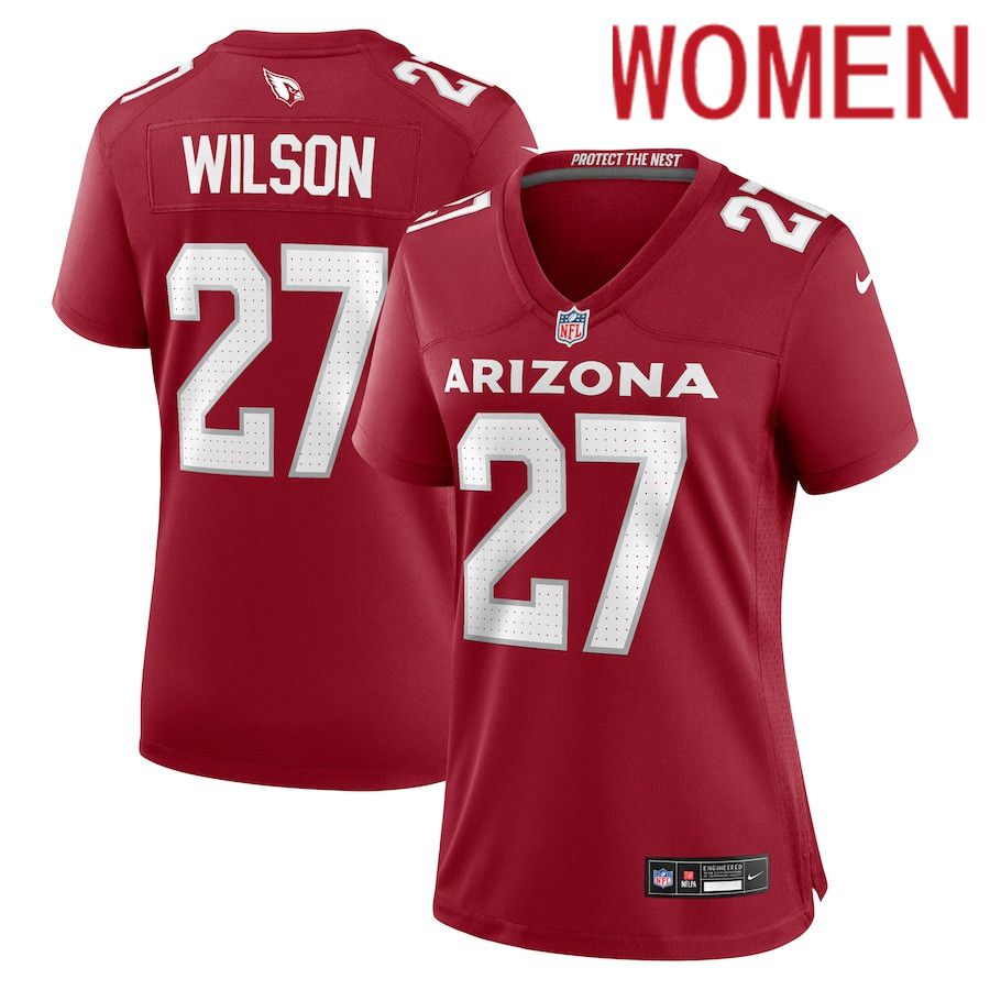 Women Arizona Cardinals #27 Divaad Wilson Nike Cardinal Team Game NFL Jersey->women nfl jersey->Women Jersey